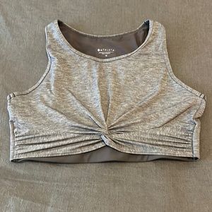 Super cute workout too never been worn supportive nylon under the over lay